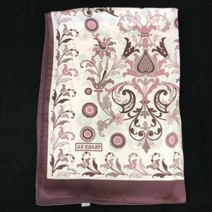 Wine colored turkish scarf hijab floral print